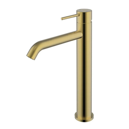 Ikon Hali Basin Mixer Brushed Gold, 2 Sizes