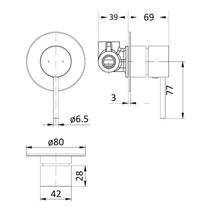 Ikon Hali Wall Mixer Brushed Nickel