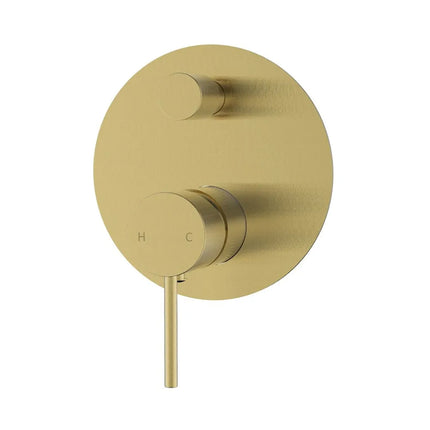 Ikon Hali Wall Mixer With Diverter Brushed Gold