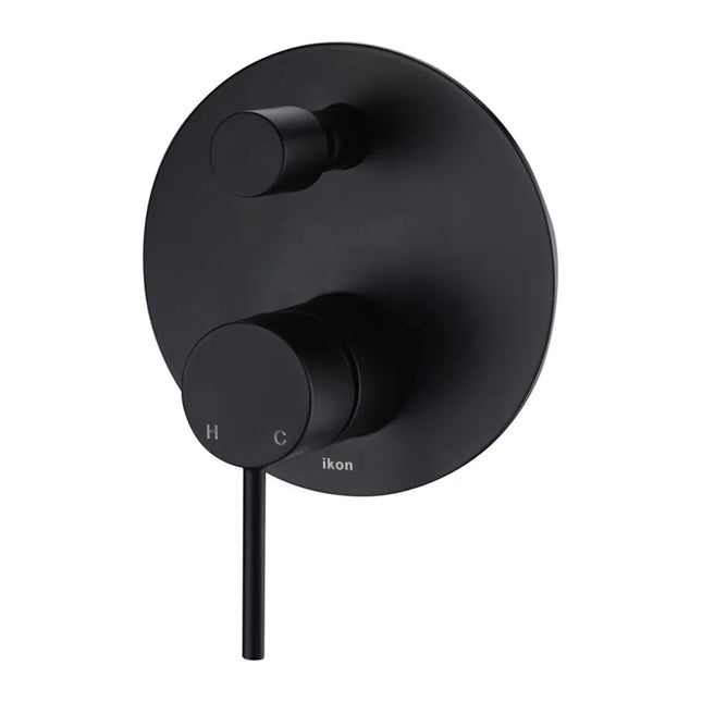 Ikon Hali Wall Mixer With Diverter Matt Black