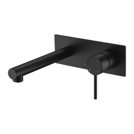 Ikon Hali Wall Basin Mixer Matt Black