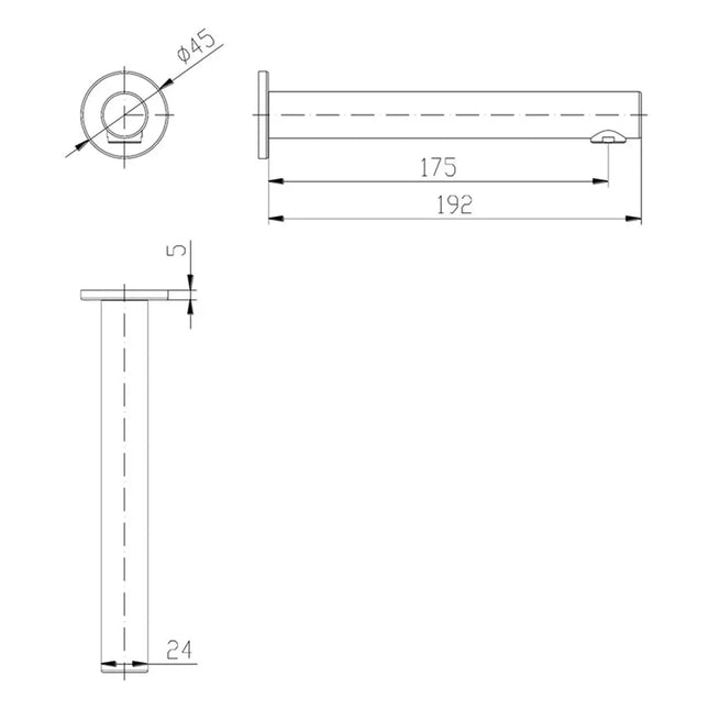 Ikon Hali Bath Spout Brushed Nickel