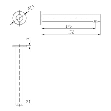 Ikon Hali Bath Spout Brushed Nickel