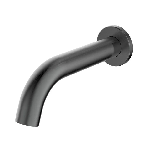 Ikon Hali Bath Spout Curved Tip Gun Metal Grey