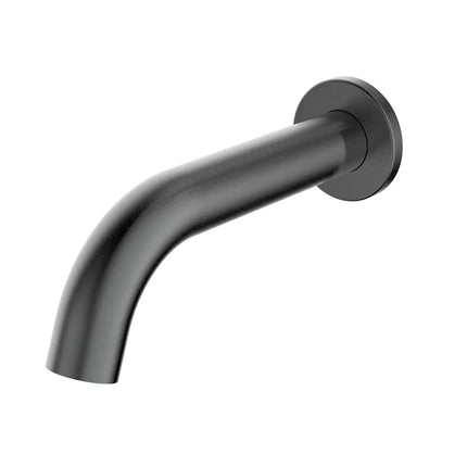 Ikon Hali Bath Spout Curved Tip Gun Metal Grey