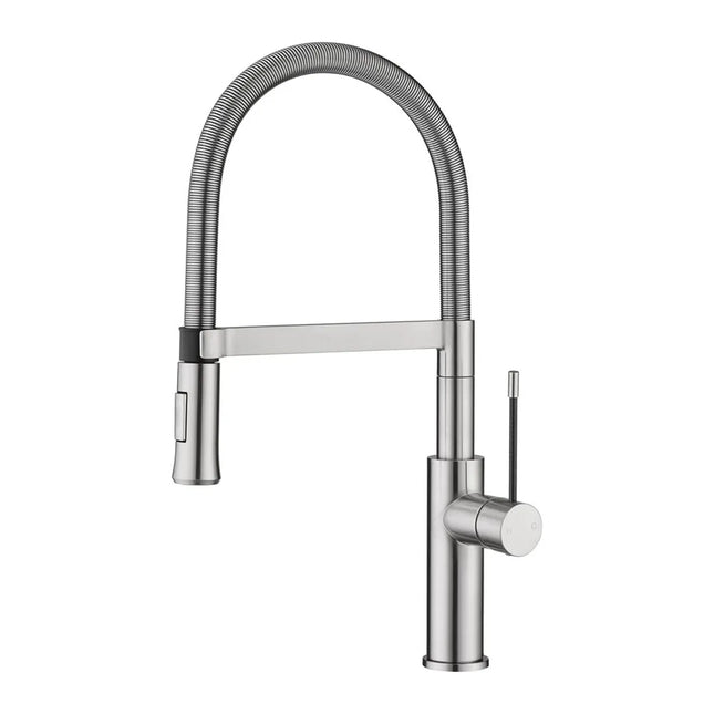 Ikon Scotia High-Rise Sink Mixer Brushed Nikel