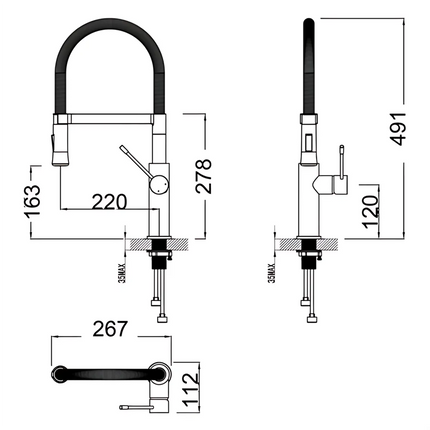 Ikon Scotia High-Rise Sink Mixer Chrome