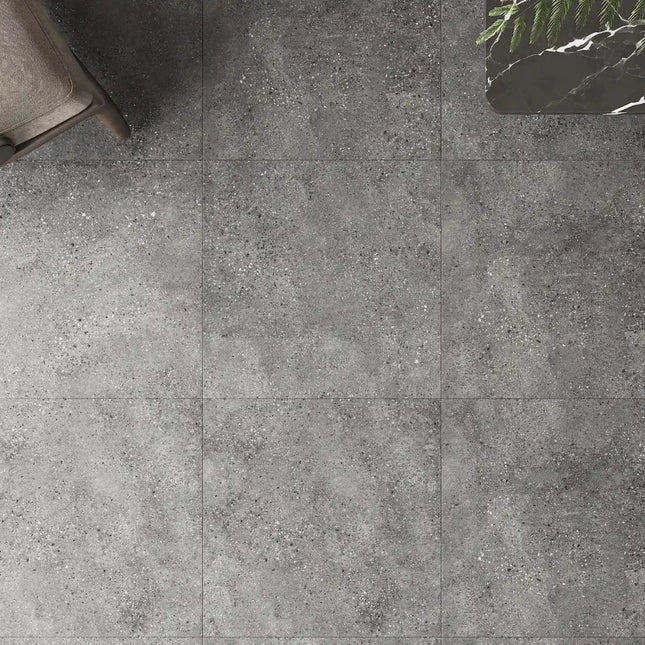 Concrete Look Tile Hamilton Dark Grey Smooth Grip