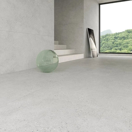 Concrete Look Tile Hamilton Light Grey Smooth Grip