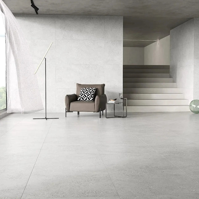 Concrete Look Tile Hamilton Light Grey Smooth Grip