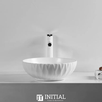 Above Counter Basin Cross Shape, Matte White, 400X400X130 ,