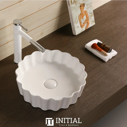 Above Counter Basin Gloss White Bottle Cap Shape 385X385X110 ,