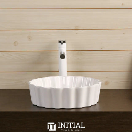 Above Counter Basin Gloss White Bottle Cap Shape 385X385X110 ,