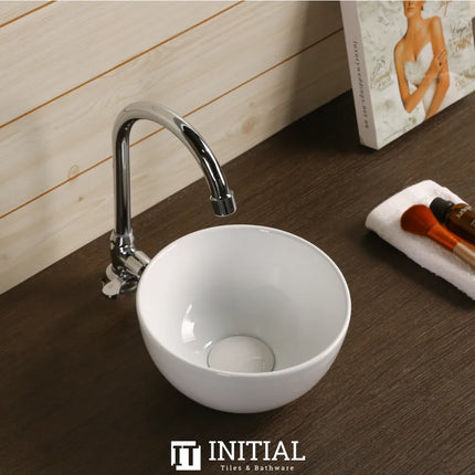 Above Counter Basin Gloss White Round 215X215X110 ,