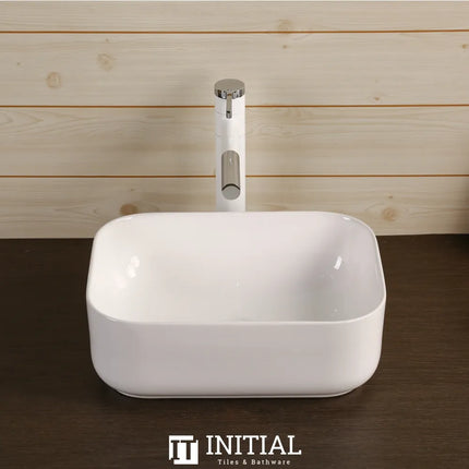 Above Counter Basin Gloss White Rectangle 400X300X140 ,