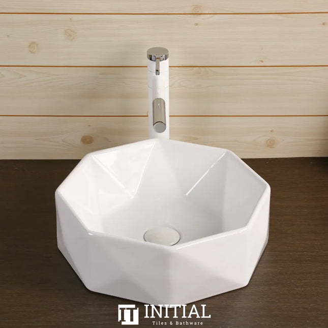 Above Counter Basin Gloss White Geometry 420X420X130 ,