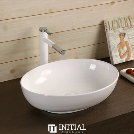 Above Counter Basin Gloss White Oval 515X395X135 ,