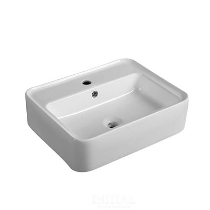 Above Counter Basin Gloss White Rectangle 530X430X155 ,