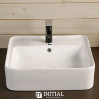 Above Counter Basin Gloss White Rectangle 530X430X155 ,