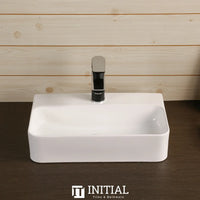Above Counter Basin Gloss White Rectangle 450X280x110 ,