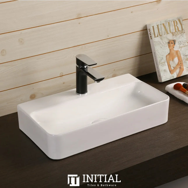 Above Counter Basin Gloss White Rectangle 530X300X110 ,