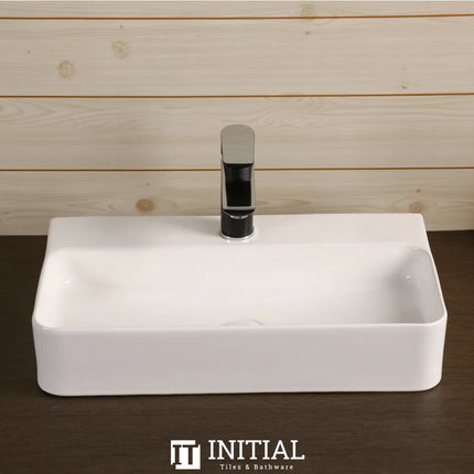 Above Counter Basin Gloss White Rectangle 530X300X110 ,