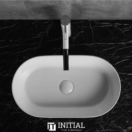 Above Counter Basin Gloss White Oval Shape 530X300X115 ,