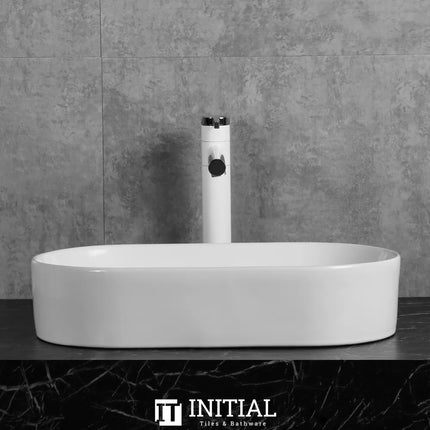 Above Counter Basin Gloss White Oval Shape 530X300X115 ,