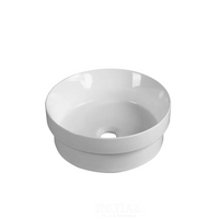 Round Above Counter / Inset Basin Gloss White 360X360X115 ,