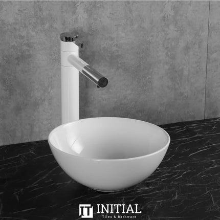 Above Counter Basin Gloss White Round 280X280X115 ,