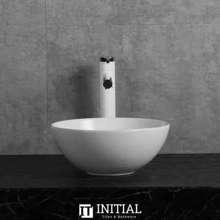 Above Counter Basin Gloss White Round 320X320X135 ,