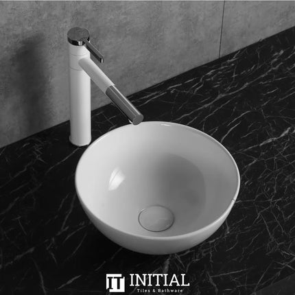 Above Counter Basin Gloss White Round 320X320X135 ,