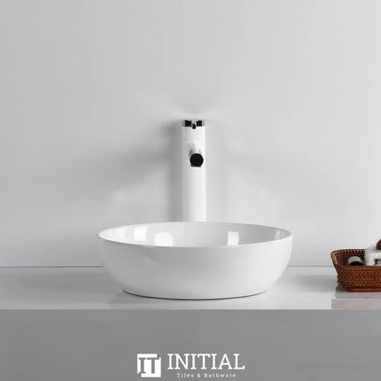 Above Counter Basin Gloss White Round 375X375X110 ,