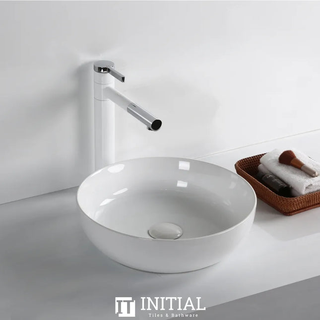 Above Counter Basin Gloss White Round 375X375X110 ,