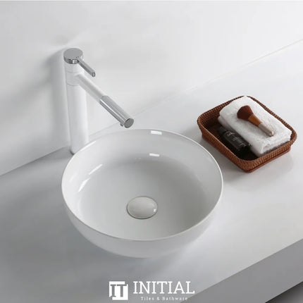 Above Counter Basin Gloss White Round 375X375X110 ,
