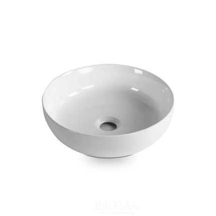Above Counter Basin Gloss White Round 375X375X110 ,