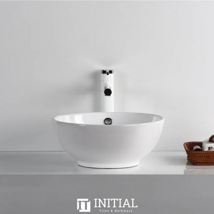 Above Counter Basin Gloss White Round 380X380X150 ,