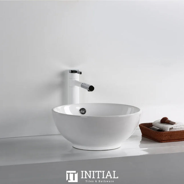 Above Counter Basin Gloss White Round 380X380X150 ,