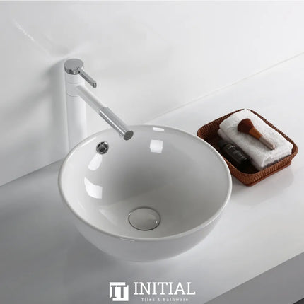 Above Counter Basin Gloss White Round 380X380X150 ,