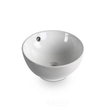 Above Counter Basin Gloss White Round 380X380X150 ,