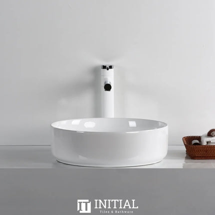 Above Counter Basin Gloss White Round 395X395X115 ,