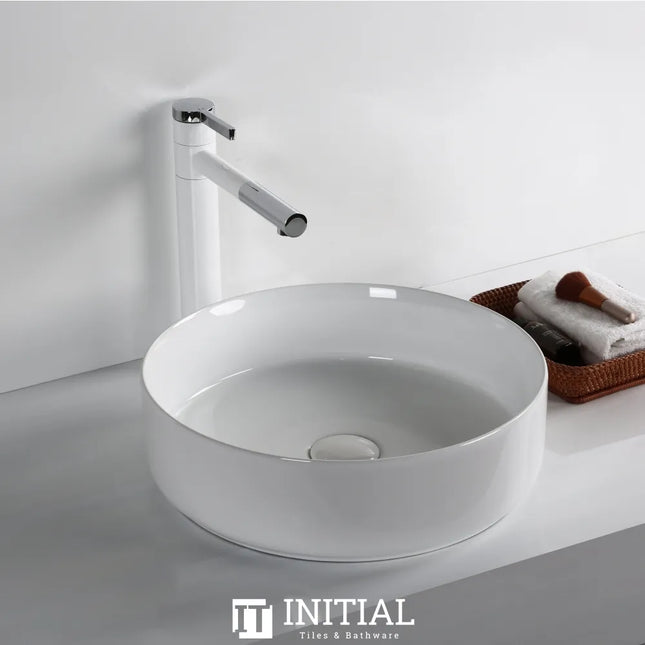 Above Counter Basin Gloss White Round 395X395X115 ,