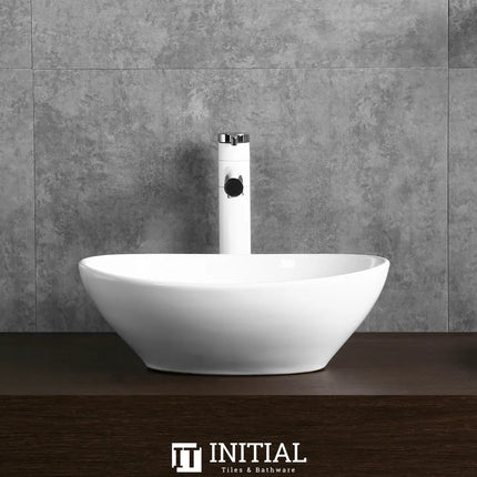 Above Counter Basin Gloss White Oval 410X330X140 ,