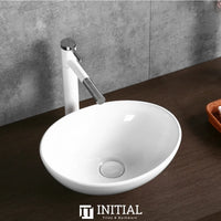 Above Counter Basin Gloss White Oval 410X330X140 ,