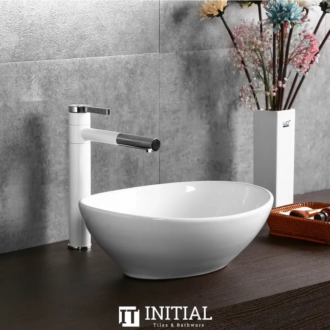 Above Counter Basin Gloss White Oval 410X330X140 ,