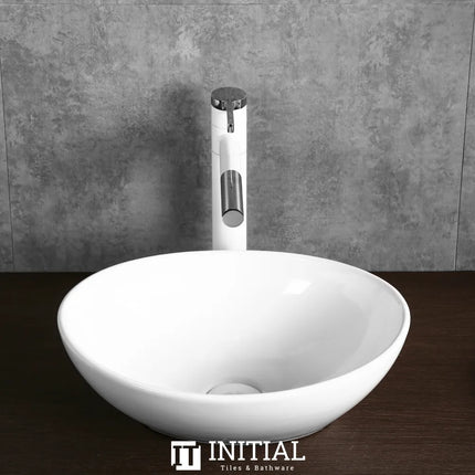 Above Counter Basin Gloss White Oval 410X330X140 ,