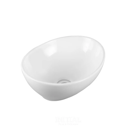 Above Counter Basin Gloss White Oval 410X330X140 ,