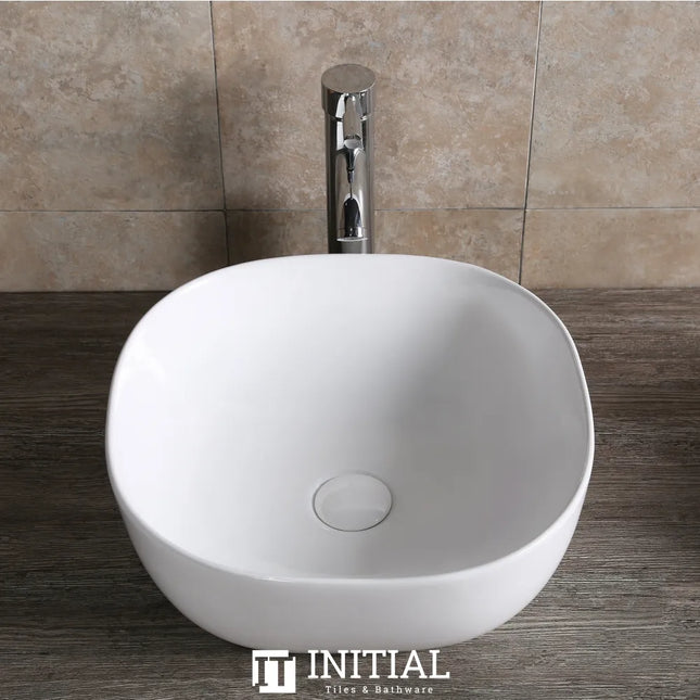 Above Counter Basin Gloss White Square 410X410X145 ,