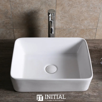 Above Counter Basin Gloss White Rectangle 475X370X140 ,