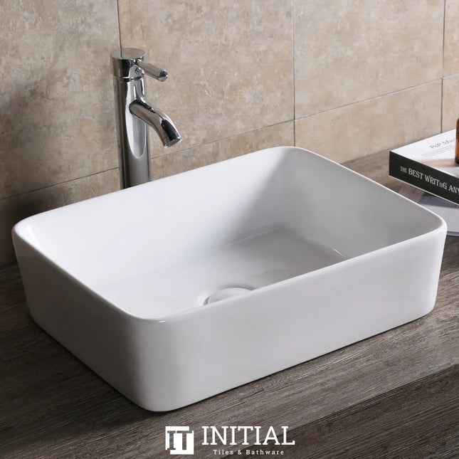 Above Counter Basin Gloss White Rectangle 475X370X140 ,